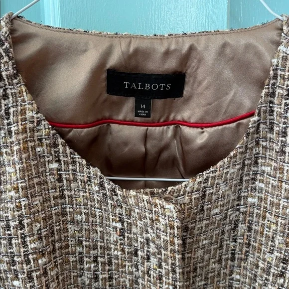 Talbots Gold Flecked Tweed Jacket - Picture 2 of 7